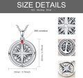 wholesale 925 Sterling Silver Anchor & Compass Pendant Necklace for Women - Nautical Travel s-0-3
