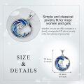 wholesale 925 Sterling Silver Surfer Girl on Blue Ocean Wave Pendant Necklace Beach s for Women-0-5