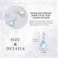 wholesale 925 Sterling Silver Teardrop Moonstone Star Drop Earrings-0-3