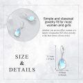 wholesale 925 Sterling Silver Teardrop Moonstone Star Drop Earrings-0-3