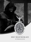 wholesale 925 Sterling Silver Santa Muerte Triple Moon Witch Knot Skull Cowboy Pendant Necklace-0-2