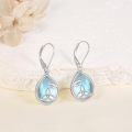 wholesale 925 Sterling Silver Teardrop Moonstone & Lapis Lazuli Tree of Life Drop Earrings-0-3