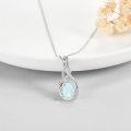 wholesale 925 Sterling Silver Blue Moonstone Pear Shape Infinity Teardrop Pendant Necklace-0-7