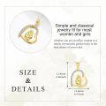 wholesale 14K Gold Heart Pendant Father Daughter Hug Necklace for Women, Real 14K Gold Gift for Wife Mom Sister Daughter, Adjustable Chain, Sensitive Skin Safe-0-4