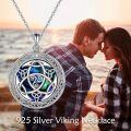 wholesale 925 Sterling Silver Abalone Shell Celtic Knot Trinity Pendant Necklace for Women and Men-0-5