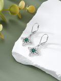 wholesale 925 Sterling Silver Celtic Knot Heart Birthstone Leverback Earrings for Women Mom-0-1
