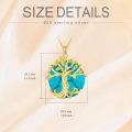 wholesale 14K Gold Sterling Silver Jade Tree of Life Necklace for Women-0-47
