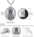 wholesale 925 Sterling Silver Virgin Mary Pendant Necklace  for Men & Women-0-2