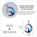 wholesale 925 Sterling Silver Blue Purple Moon & Black Cat Tree of Life Pendant Necklace for Women -0-4