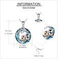 wholesale 925 Sterling Silver and Blue Crystal Cow Pendant Necklace for Women-0-1