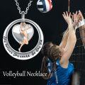 wholesale 925 Sterling Silver Sports Lover's Gift - Volleyball Pendant Necklace-0-4