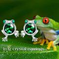 wholesale Sterling Silver Frog Earrings - Rhodium Plated-0-5