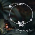 wholesale 925 Sterling Silver Butterfly Memorial Ashes Holder Bracelet with Funnel and Tube Set-0-4