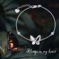 wholesale 925 Sterling Silver Butterfly Memorial Ashes Holder Bracelet with Funnel and Tube Set-0-4