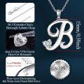wholesale 925 Sterling Silver Heart Moissanite Letter B Necklace Anniversary Birthday Christmas s for Mom Her Wife-0-2