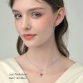 TOUPOP Sterling Silver Ruby Necklace Infinity Love Moon Pendant-0-1