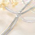 wholesale 925 Sterling Silver 18" 20" Two Layer Rope Chain For Women Mens 18k White Gold Plated Fine Chain Necklace-0-2