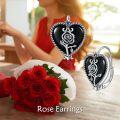 wholesale Wiinicaca Butterfly/celtic/rose Leverback Earring Heart Black Agate Dangle Drop Earrings Gothic Jewelry Gifts For Women Birthday Christmas Mothers Day -0-5