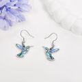 wholesale 925 Sterling Silver Hummingbird Earrings with Abalone Shell Inlay for Women Mom Gifts-0-3