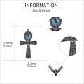 wholesale 925 Sterling Silver Egyptian Cross Pendant with Eye of Horus and Black Ankh Design-0-2