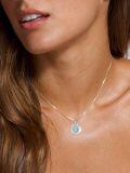 wholesale 925 Sterling Silver Blue Rose Pendant Necklace-0-2