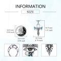 wholesale 925 Sterling Silver Turquoise Eye of Horus Cross Pendant Necklaces for Women Men Egyptian  45cm Chain Length-0-3