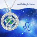 TOUPOP Sterling Silver Crystal Zodiac Necklace Constellation Pendant Gift-0-2