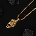 wholesale Gold 925 Sterling Silver Lion Head Celtic Knot Pendant Necklace for Men-0-4