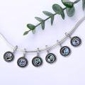 wholesale 925 Sterling Silver Abalone Shell Alphabet Charms A Z for Jewelry-0-1