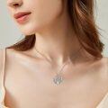 wholesale 925 Sterling Silver Celtic Knot Crescent Moon Pendant Necklace With Abalone Shell Moonstone-0-1