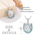 wholesale 925 Sterling Silver Turquoise Horse Head Pendant Necklace for Women Girls s-0-4