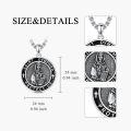 wholesale 925 Sterling Silver Saint Dymphna Protect Us Pendant Necklace for Men-0-4