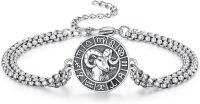 wholesale 925 Sterling Silver Aries Zodiac Sign Bracelet for Men - Horoscope  -Aries