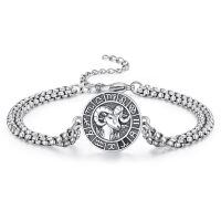 wholesale 925 Sterling Silver Aries Zodiac Sign Bracelet for Men - Horoscope  -Aries