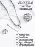 wholesale 925 Sterling Silver Tree of Life Urn Necklace  and Free Engraving Back Side for Men-0-4