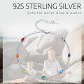 wholesale 925 Sterling Silver Rainbow 7 Chakra Stones Yoga Bracelet for Women Wife Girlfriend-0-1