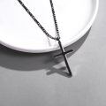 wholesale  Black Plated Mens Cross Pendant Necklaces for Men s 24 Chain-0-1