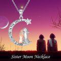 wholesale TOUPOP Sister Necklace For Sister (moon), Silver -0-2