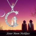 TOUPOP Silver Moon Necklace For Sister-0-2
