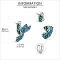 wholesale 925 Sterling Silver Hummingbird Charm for Bracelet Mother's Day Jewelry for Women-0-4