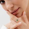 wholesale Sterling Silver CZ Heart Rings Adjustable Birthstone Jewelry Gift for Women Mom-0-4