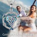 wholesale 925 Sterling Silver Celtic Knot Abalone Shell Heart Pendant Necklaces Eternal Love Lucky Charm Gifts for Her-0-5