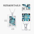 wholesale 925 Sterling Silver Turquoise The Wheel Tarot Card Pendant Necklace for Women and Men-0-3