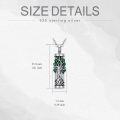 wholesale 925 Sterling Silver Green Jade Tree of Life Cremation Pendant Keepsake Necklace-0-4