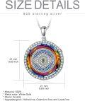 wholesale TOUPOP Evil Eye Necklace Women Sterling Silver Blue Eye Protection Crystal Pendant Luck Jewelry Gifts For Her, 18" With 2" Extender -0-4