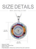 TOUPOP Sterling Silver Blue Crystal Evil Eye Necklace Protection Luck Pendant-0-4