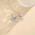 wholesale 925 Sterling Silver Butterfly Leverback Drop Dangle Earring for Women Girls  4cm Long-0-2