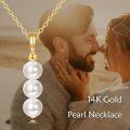 wholesale 14K Gold Freshwater Pearl Drop Pendant Necklace for Women-0-5