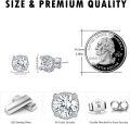 wholesale 925 Sterling Silver CZ Rope Design Round Stud Earrings for Men & Women-0-4