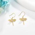 wholesale 14K Gold Dragonfly Dangle Earrings for Women Gifts-0-1
